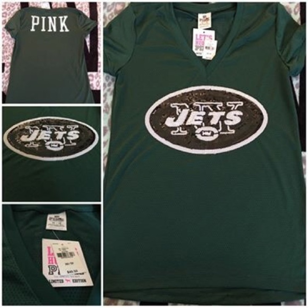 VS PINK SEQUIN JETS JERSEY